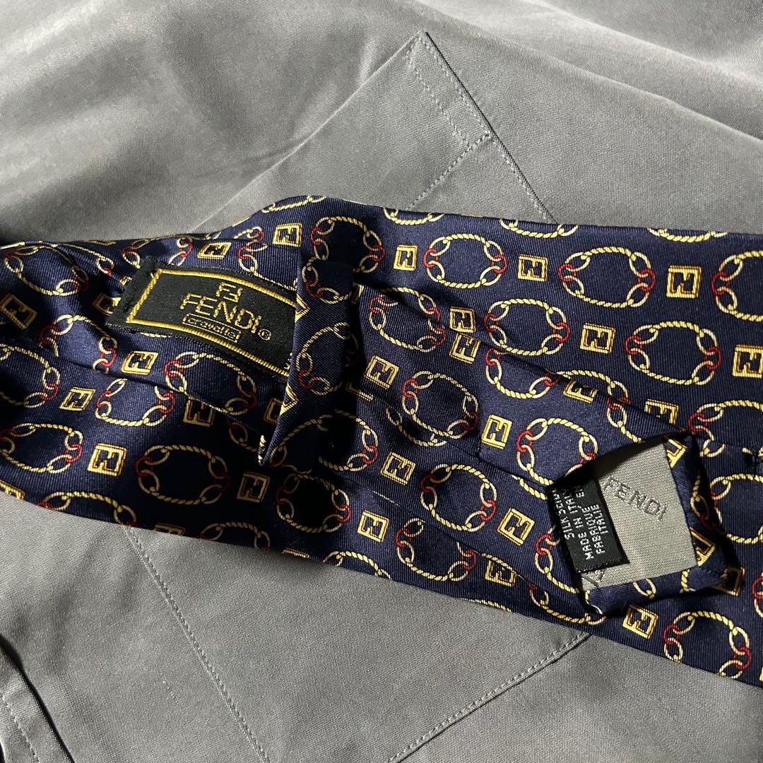 （NA）ヴィンテージ ダブル セットアップ ピンバッジ FENDI ネクタイ
