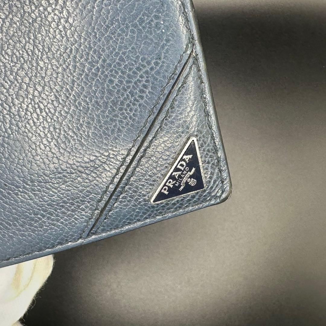 箱付き✨　プラダ　マネークリップ　カードケース　レザー　ロゴ　刻印 846