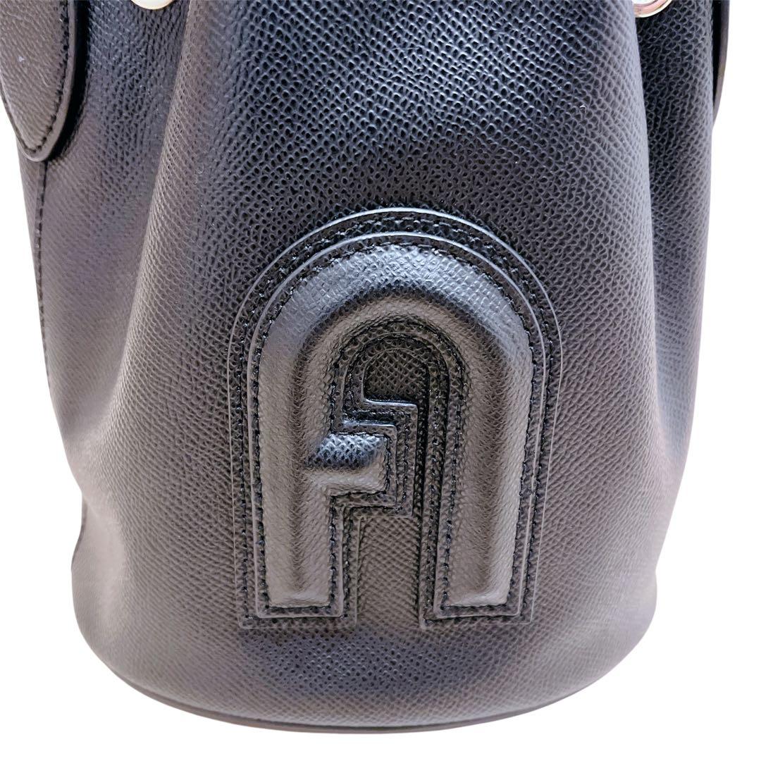 【未使用級】フルラ クリオ 2way ハンドバッグ ショルダーバッグ レザー 黒