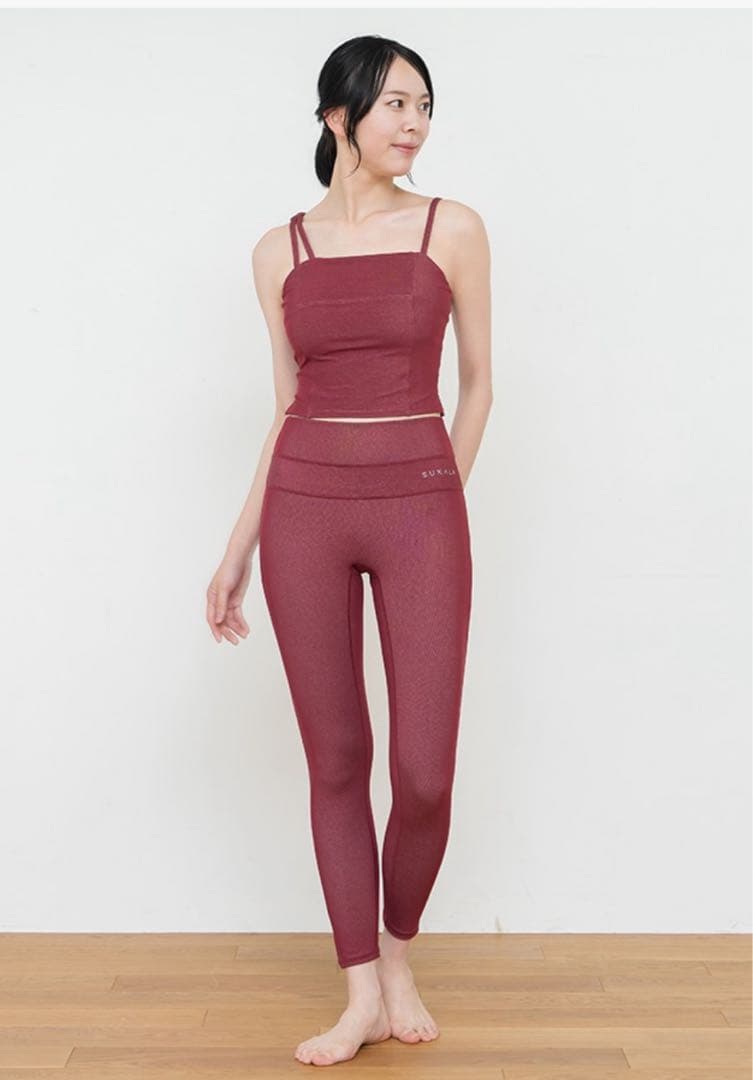 【ゆみゆみ】SUKALA リブデニムレギンス キャミソール セット