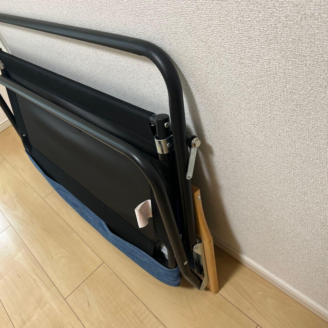 BAYFLOW（ベイフロー）☆折りたたみ デニム風リラックスクッションチェア