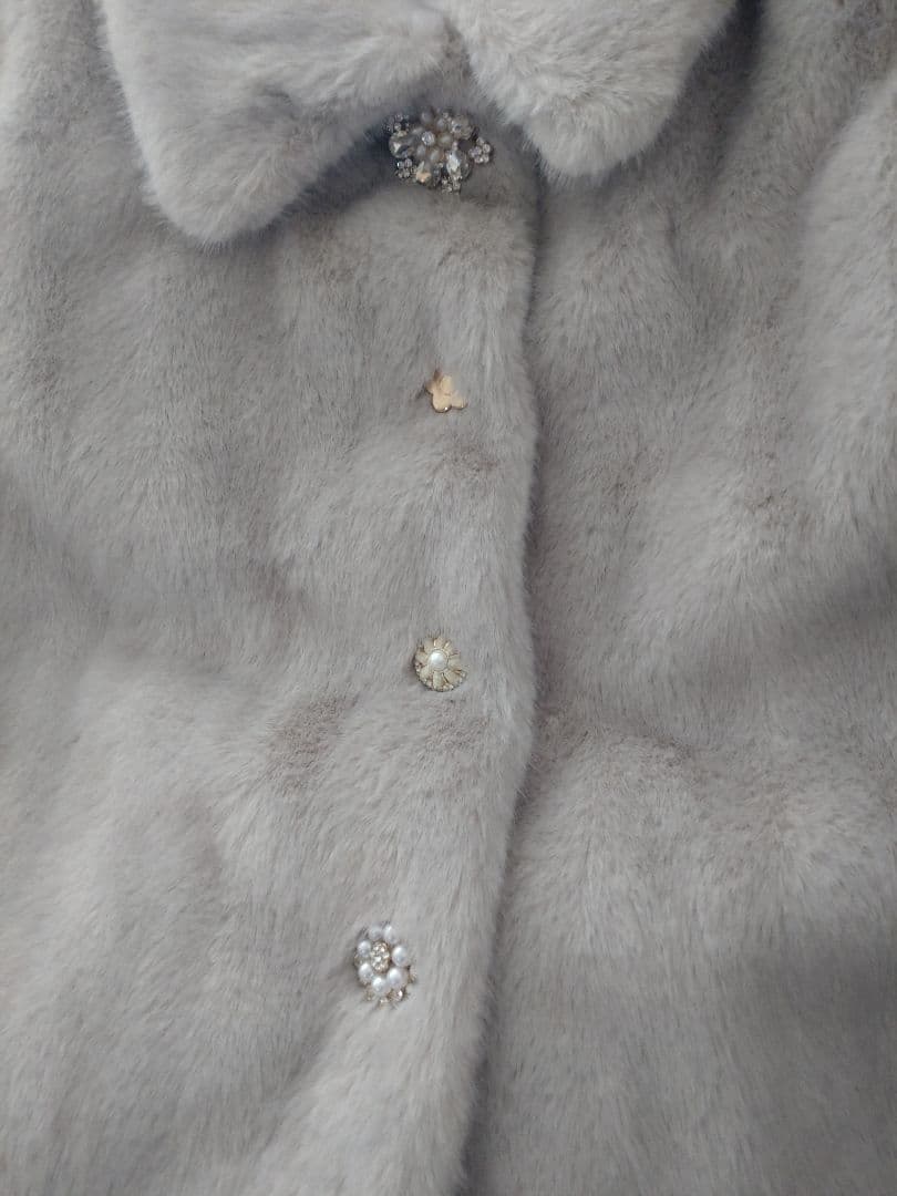 新品【LILY BROWN×MARY QUANT】ビジュー釦ファーコート