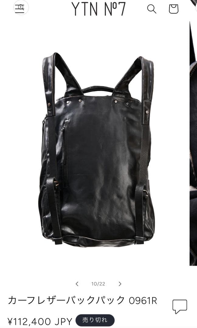YTN N°7 カーフレザーバックパック リュック 0961R