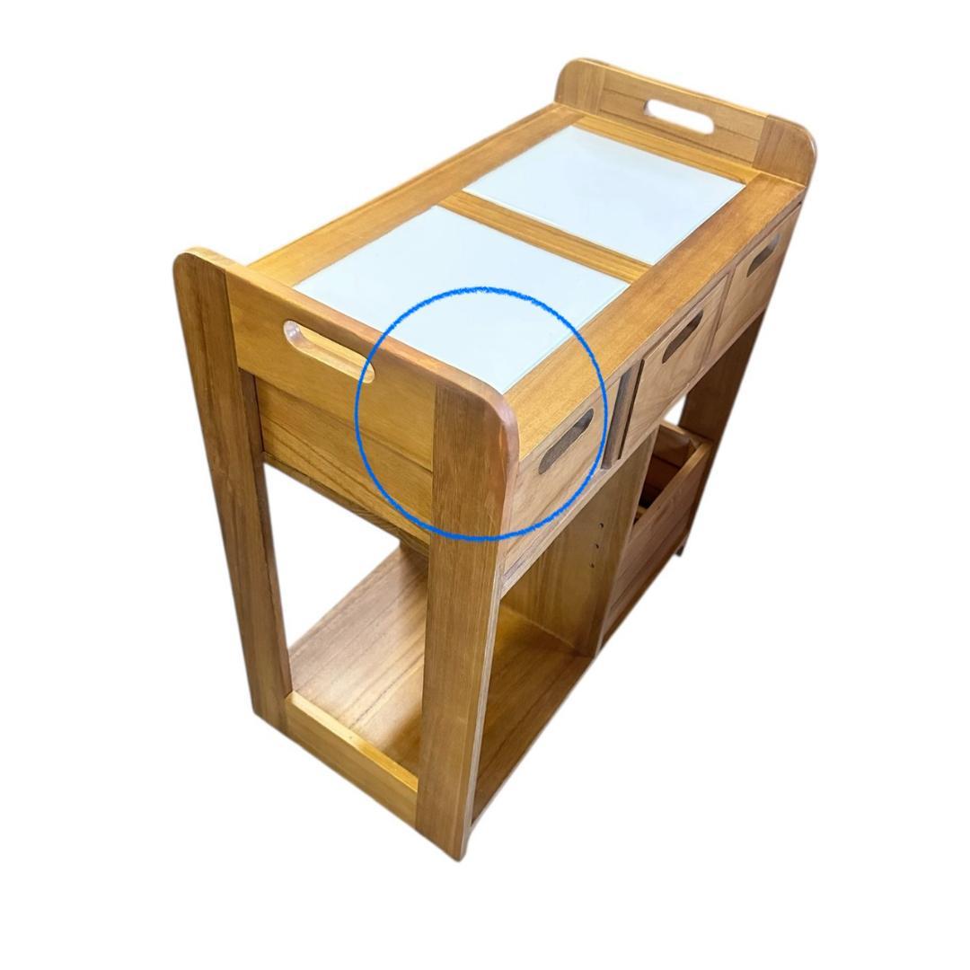 【新品・未使用】 桐製 マルチストッカー キッチンラック 収納　ワゴン