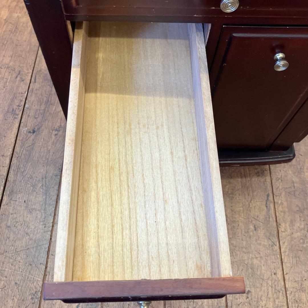 大竹産業 木製 コンセント付き ミニキャビネット サイドテーブル ワゴン