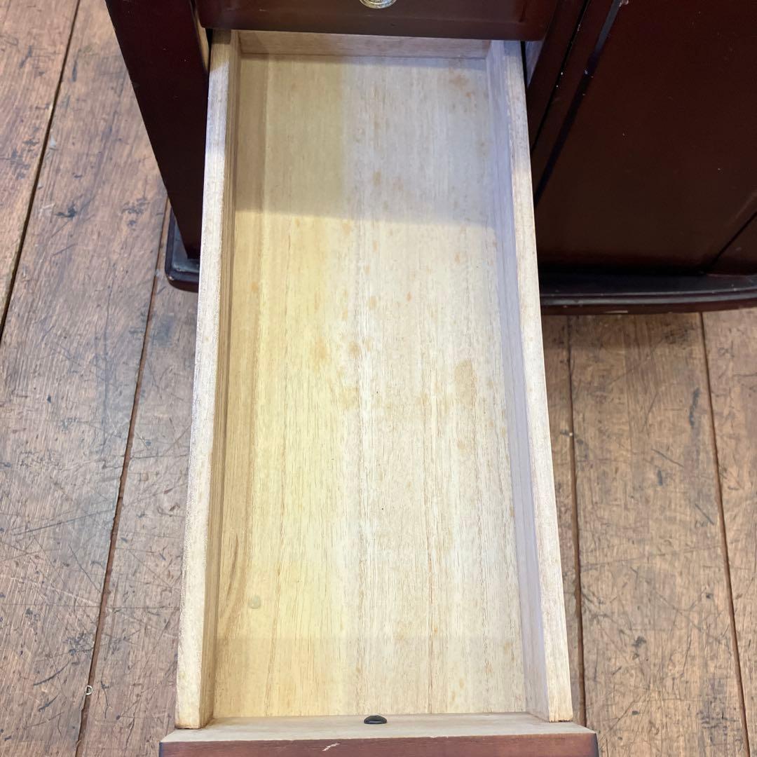 大竹産業 木製 コンセント付き ミニキャビネット サイドテーブル ワゴン