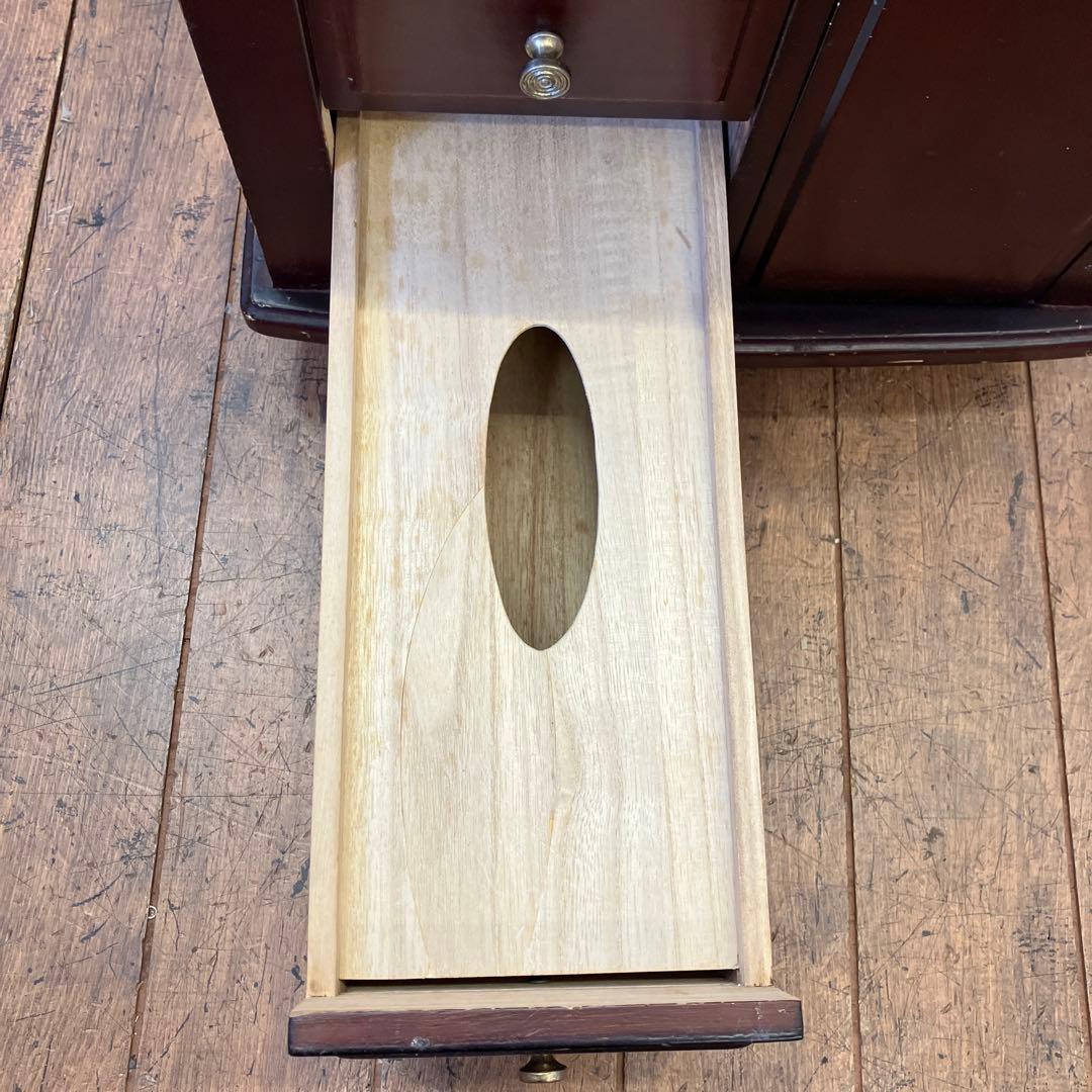 大竹産業 木製 コンセント付き ミニキャビネット サイドテーブル ワゴン