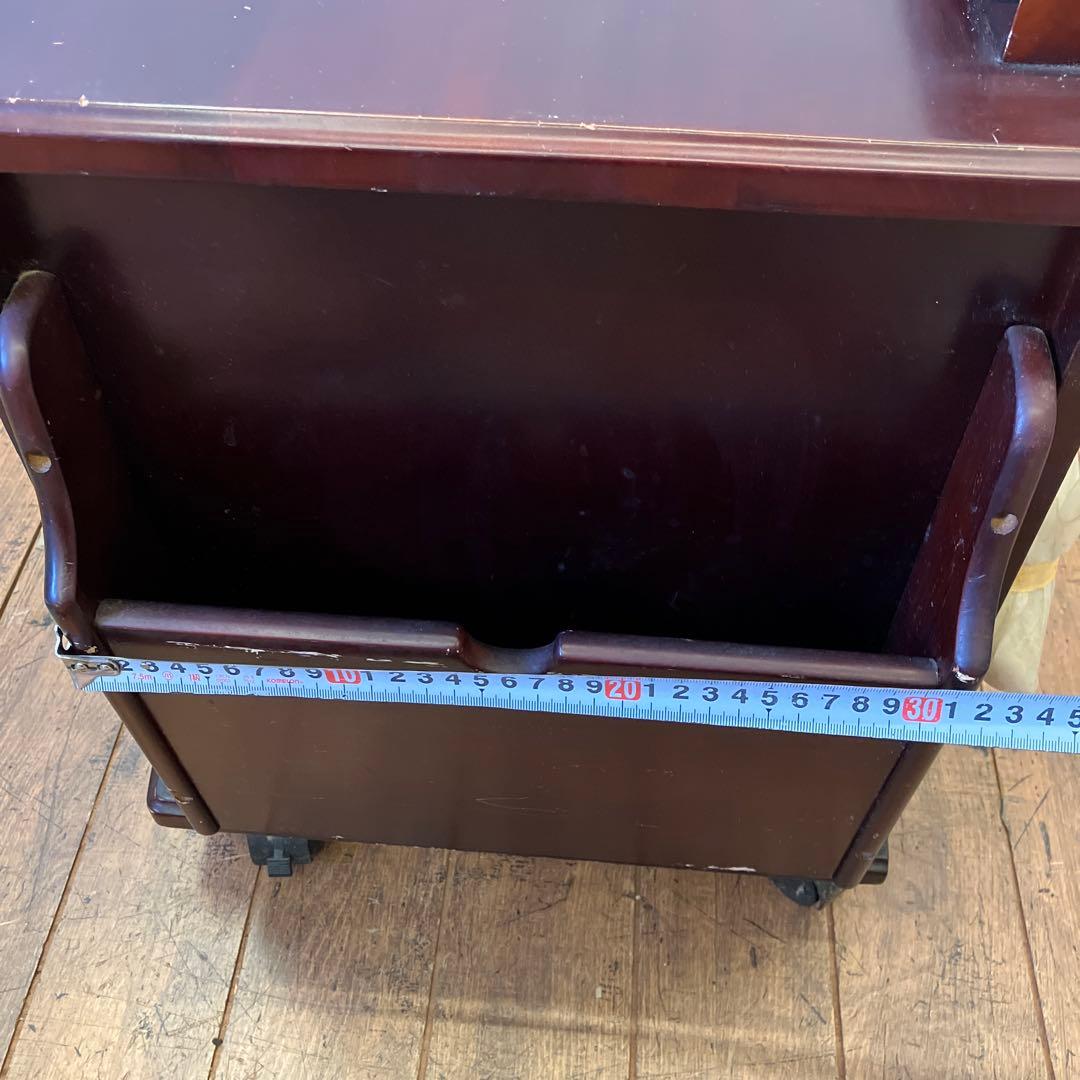 大竹産業 木製 コンセント付き ミニキャビネット サイドテーブル ワゴン