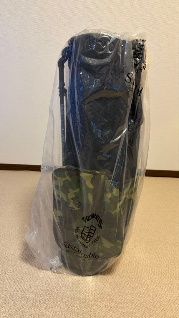 Jonesゴルフ　キャディバッグ　カモ柄　ロゴ刺繍付