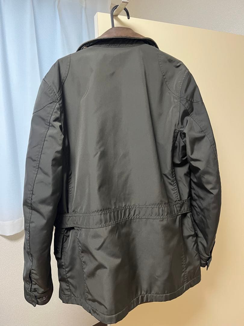 c.p.company レザー切替ミリタリージャケット　カーキ　2000s