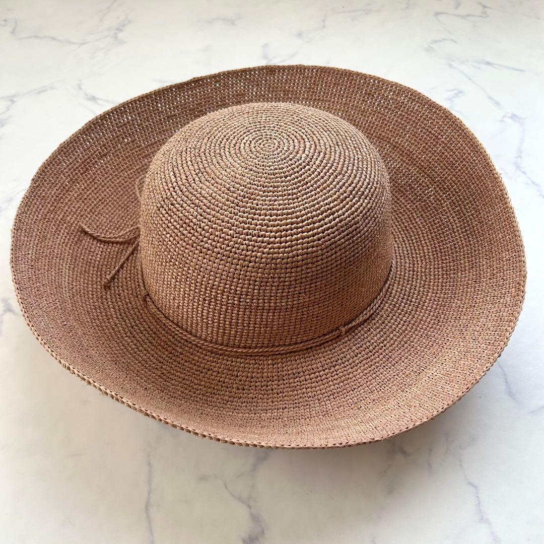 極美品 ヘレンカミンスキー 麦わら帽子 プロヴァンス12 ヌガー