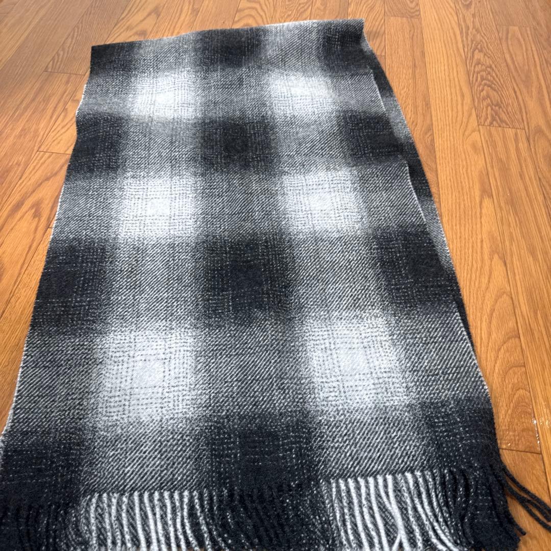 ジョシュアエリス Joshua Ellis カシミヤ チェック 大判 マフラー