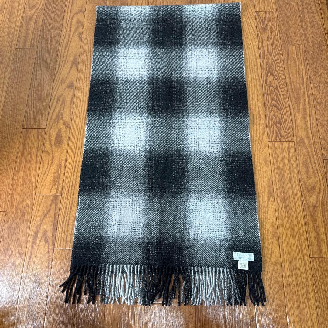 ジョシュアエリス Joshua Ellis カシミヤ チェック 大判 マフラー