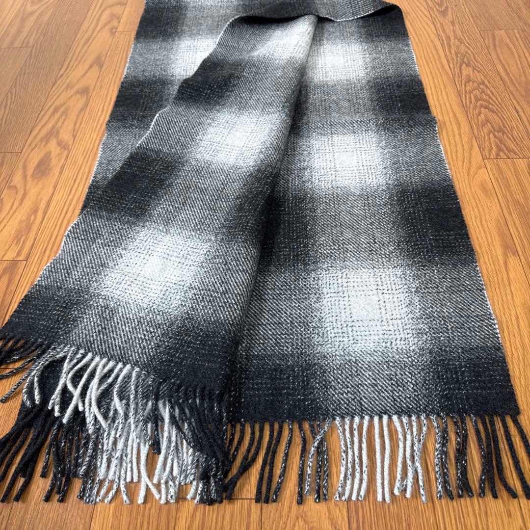 ジョシュアエリス Joshua Ellis カシミヤ チェック 大判 マフラー