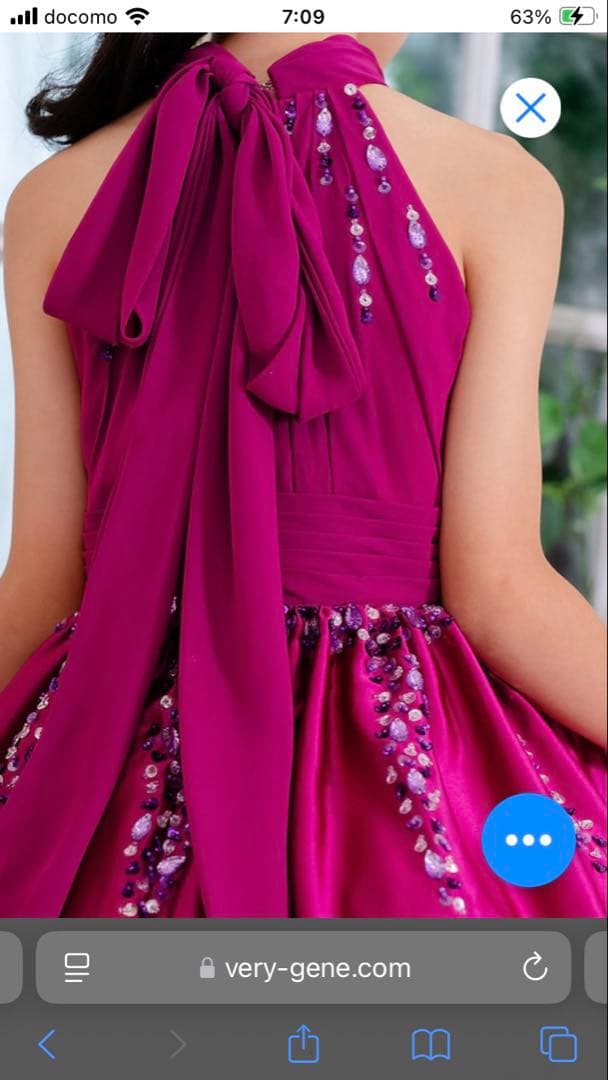 ベリージェネ　バイファブリックドレスピンク