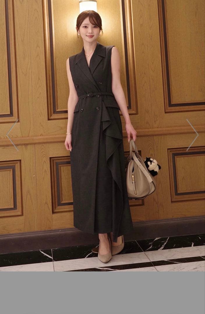 【完売品】FRAY.I.D ダブルブレストアシメデザインワンピース