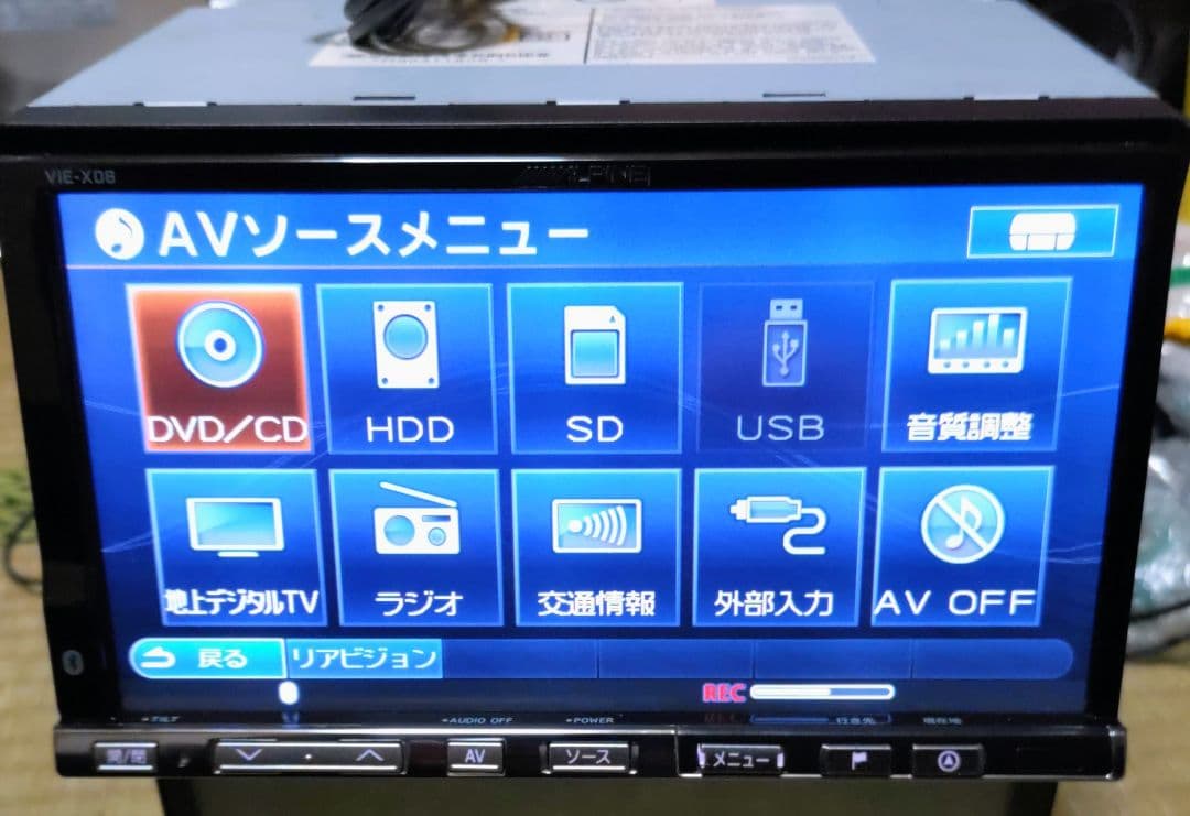 ALPINE VIE-X08 Bluetooth通話 SD DVD 2014年