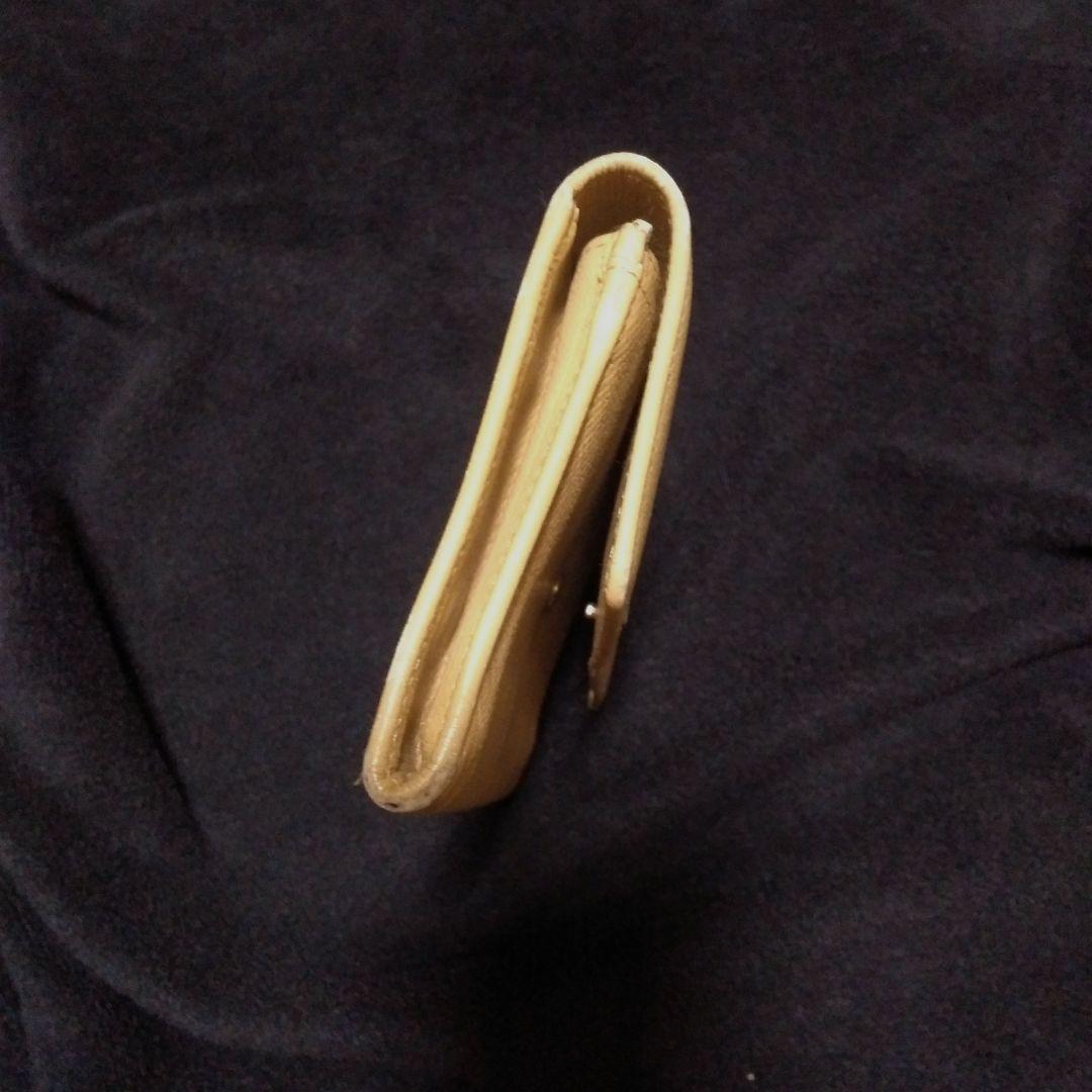 CHANEL長財布　ベェージ　ゴールドレザー　シャネル