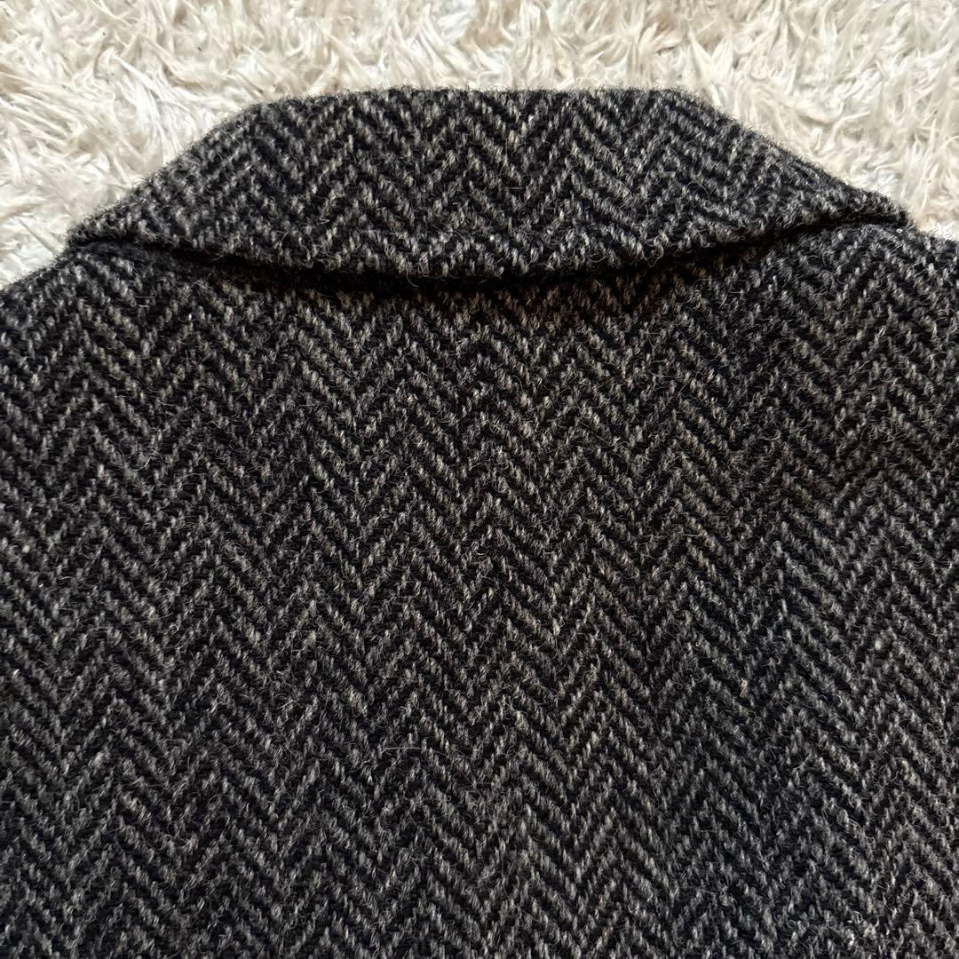 ★ヘリンボーン★ Harris Tweed テーラードジャケット 日本製 グレー