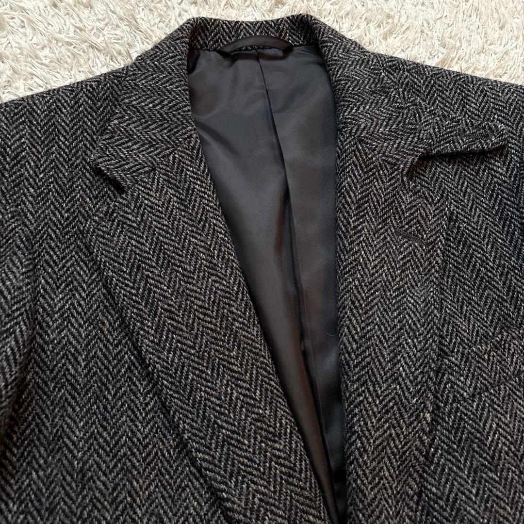 ★ヘリンボーン★ Harris Tweed テーラードジャケット 日本製 グレー
