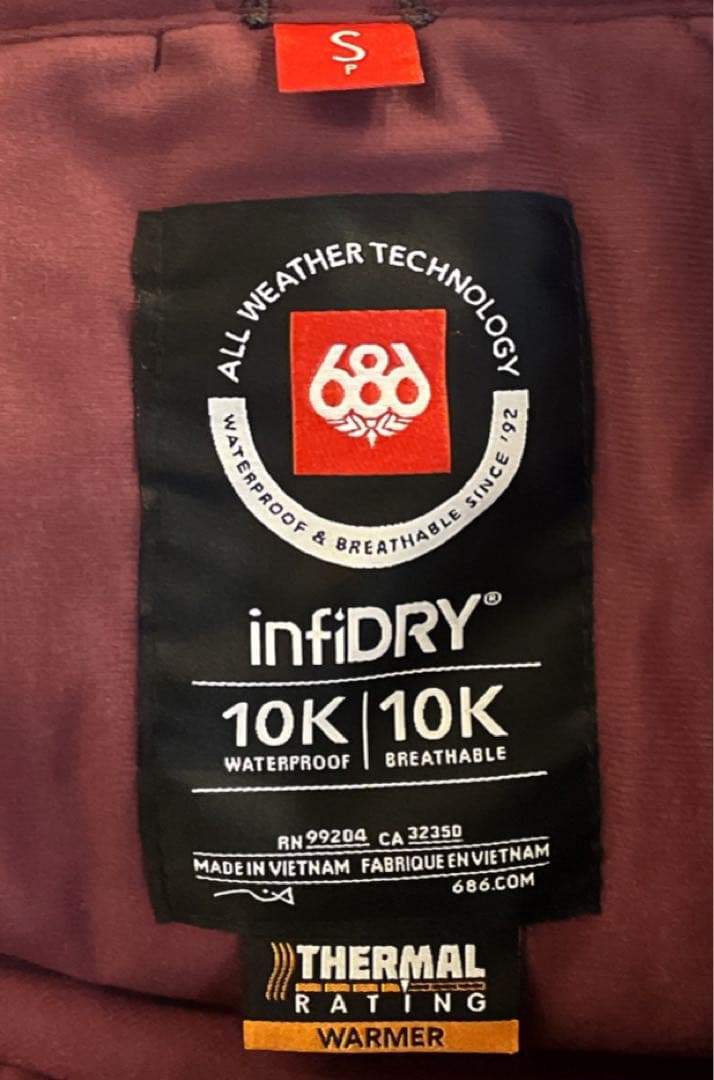 686 ダイダイ柄 ジャケット スノボウェア スキーウェア エスニック アジアン