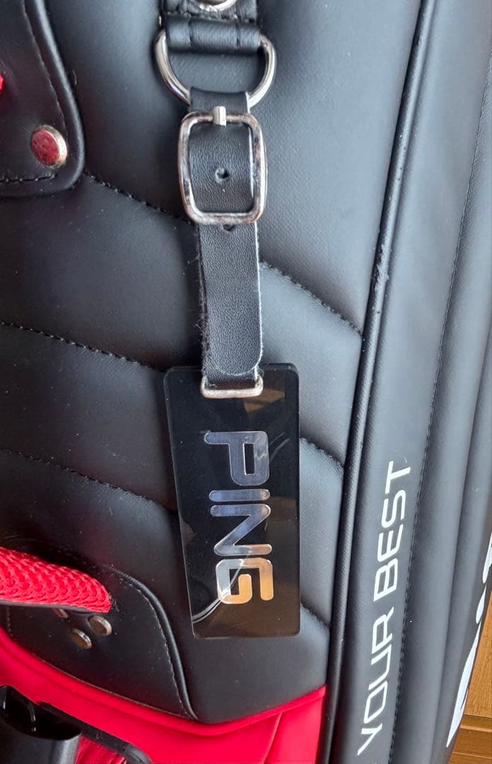 PING ゴルフキャディバッグ 黒/赤