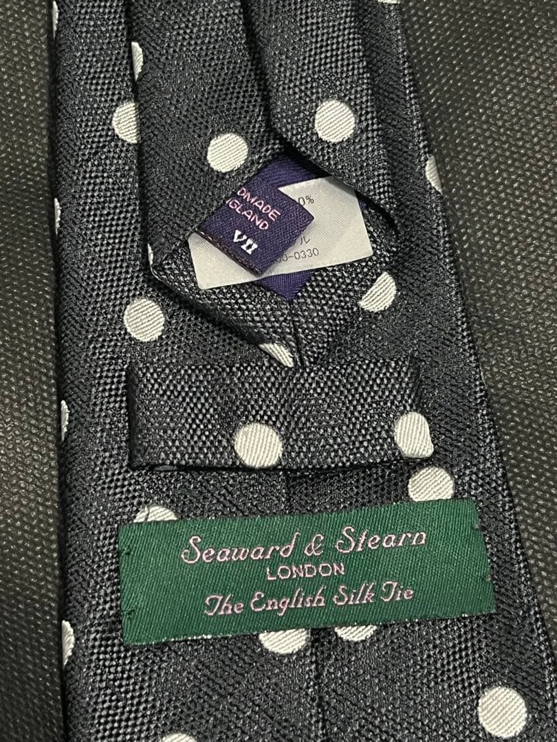 Seaward & Stearn BEAMS F別注 ドットジャカード ネクタイ