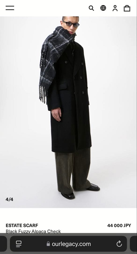 【モーガン 着用】OUR LEGACY 24AW マフラー 極美品