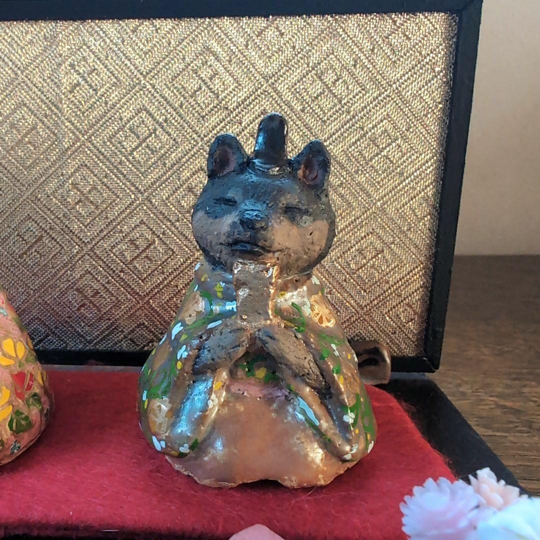 柴犬の雛人形2 陶器製 伝統的スタイル