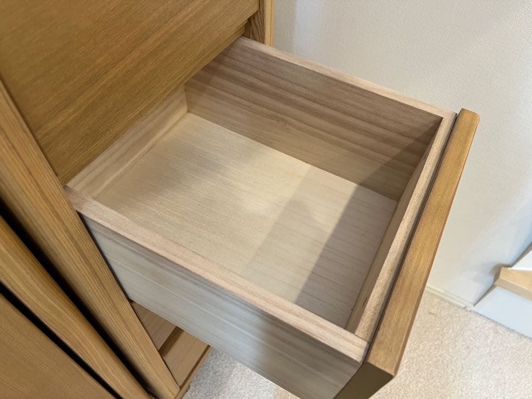 キャビネット【タモ材・3ヶ月のみ使用】