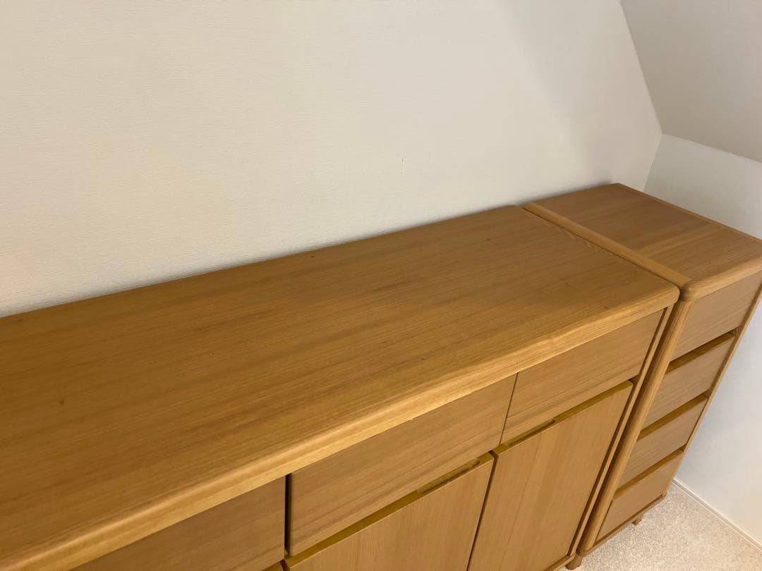 キャビネット【タモ材・3ヶ月のみ使用】