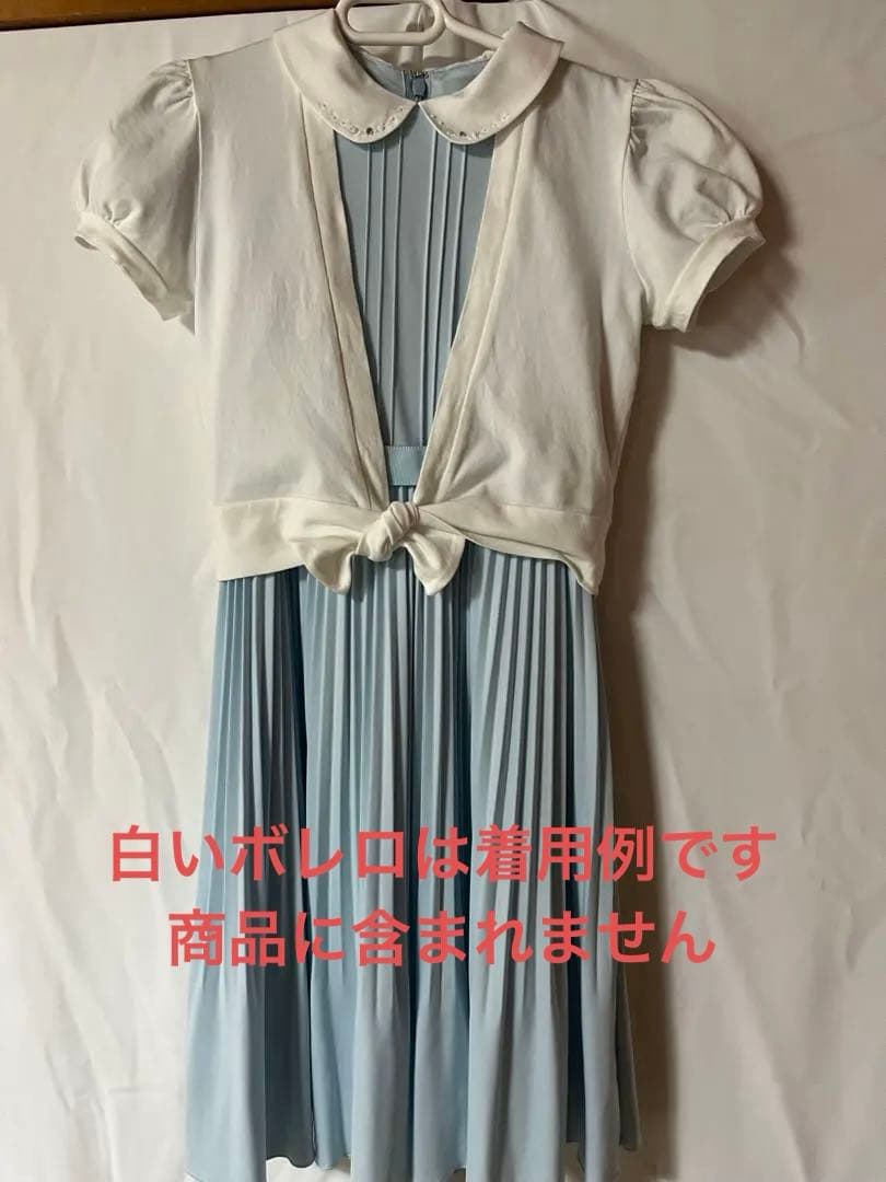 いいね❤️familiar 水色 半袖 ワンピース 130cm