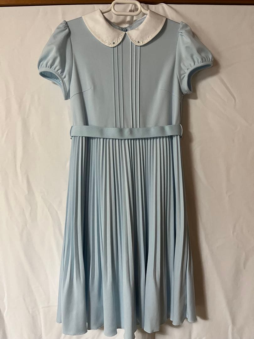 いいね❤️familiar 水色 半袖 ワンピース 130cm