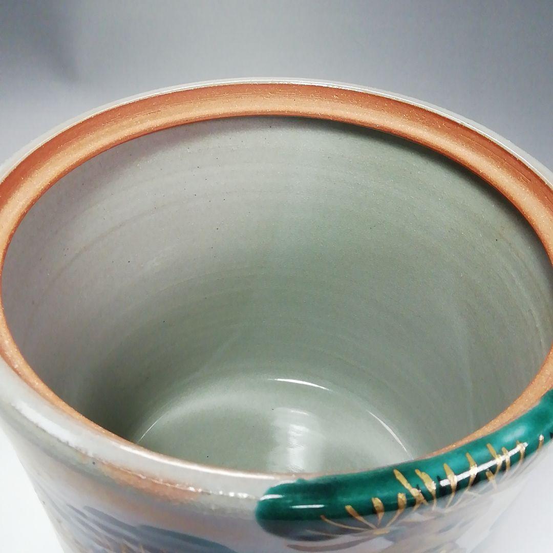 Ｓ４２５　水指　『乾山写　老松』『京焼』『鳴滝窯　橋本城岳作』　共箱　茶道具