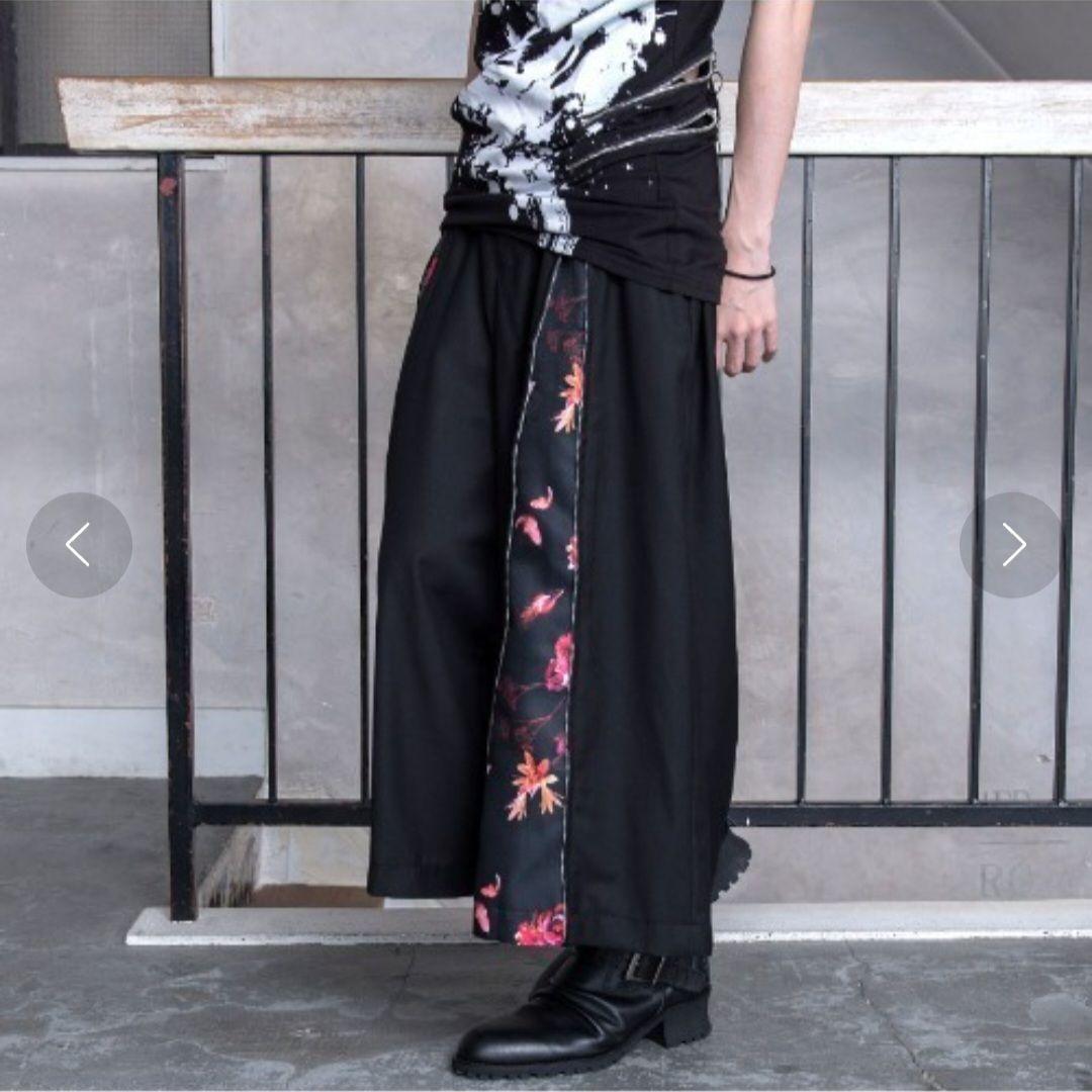 CIVARIZE Detectフラワー柄マチ付きZIPワイドパンツ