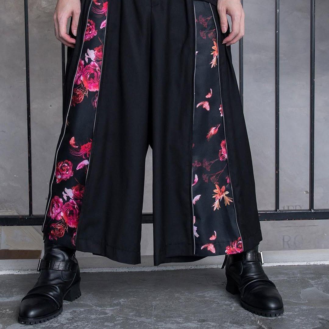 CIVARIZE Detectフラワー柄マチ付きZIPワイドパンツ