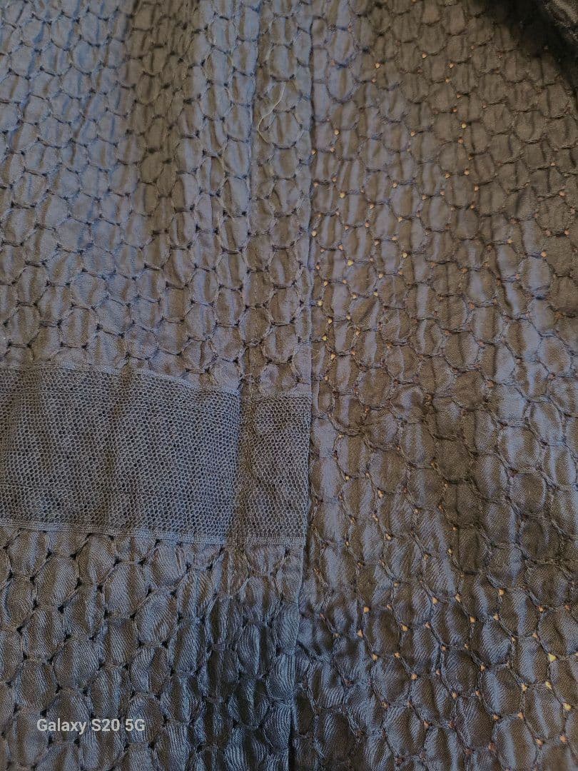 HaaT イッセイミヤケ 紺色前ボタンチュニック／ 羽織 サイズ３