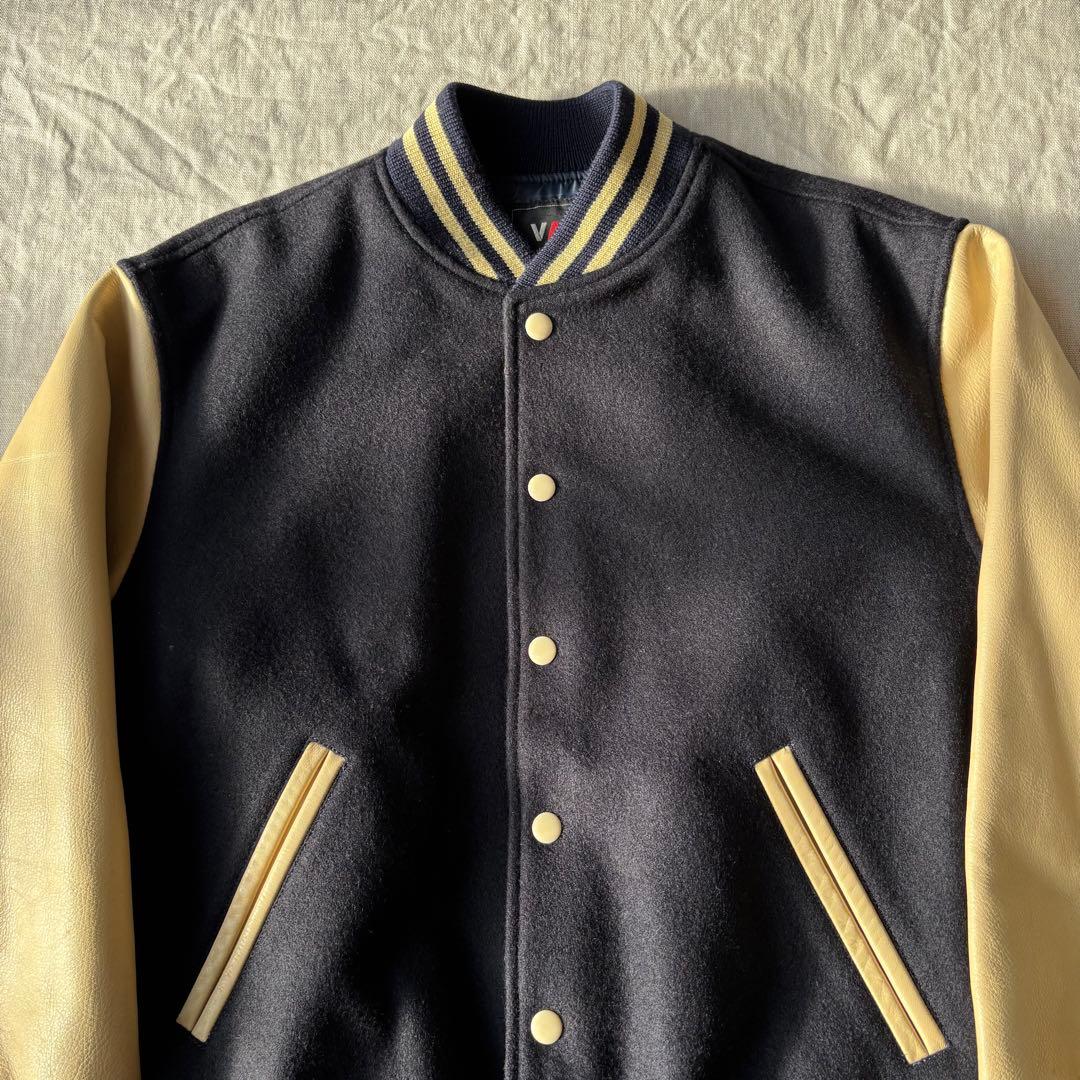VAN JACKET ヴァンジャケット バックロゴ スタジャン ブラック M