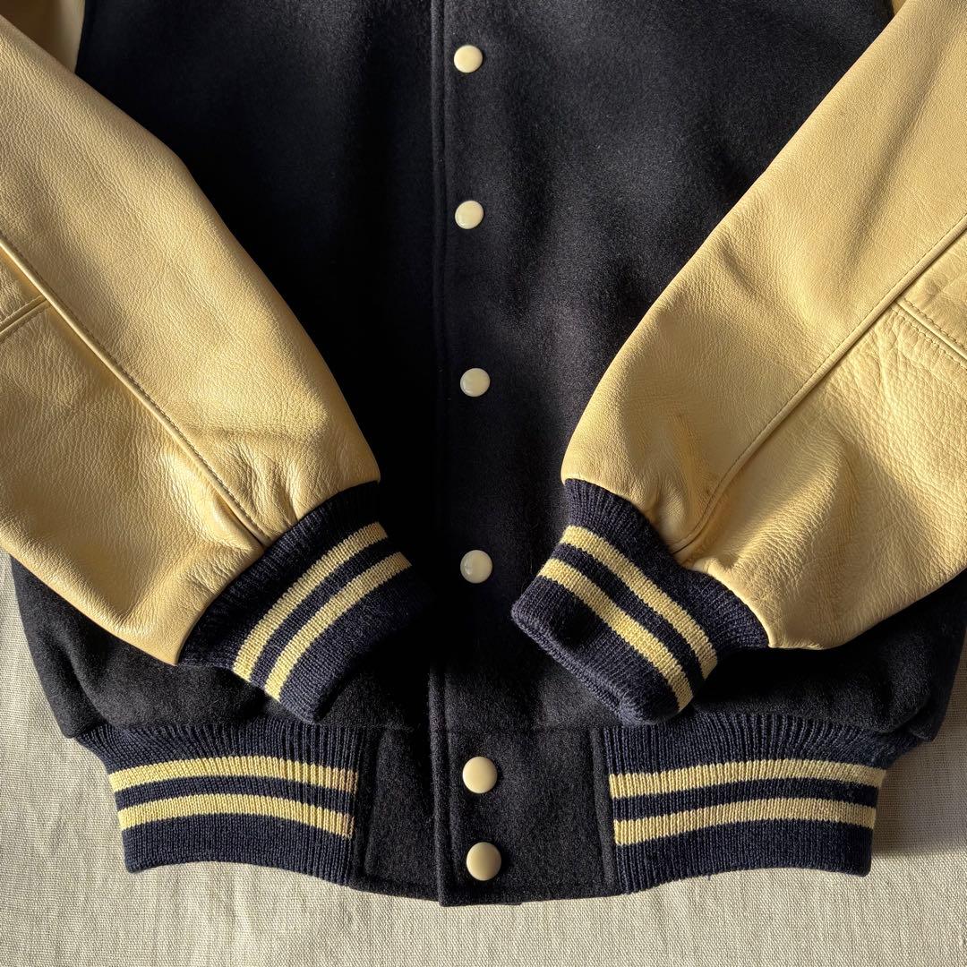 VAN JACKET ヴァンジャケット バックロゴ スタジャン ブラック M