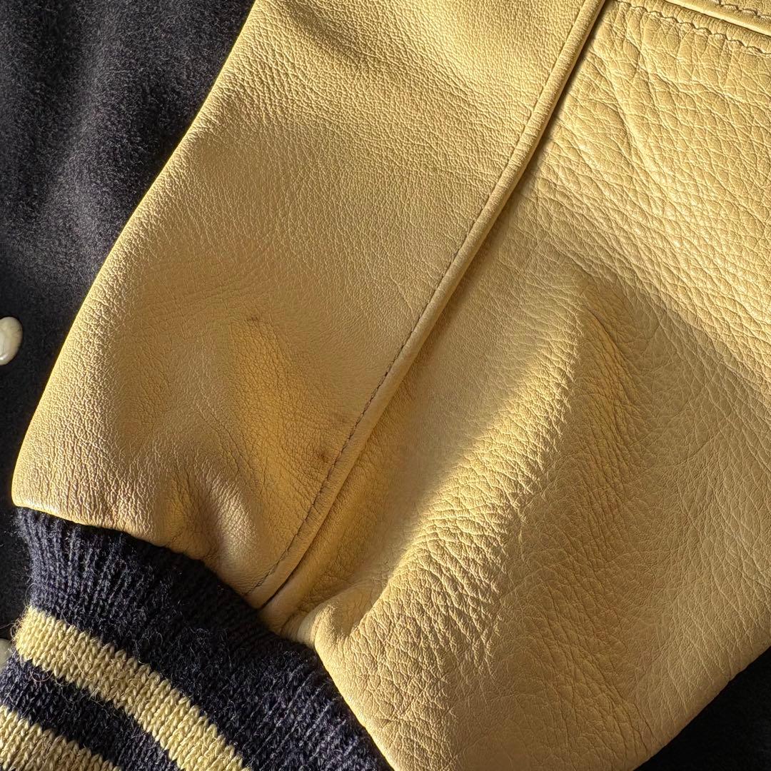 VAN JACKET ヴァンジャケット バックロゴ スタジャン ブラック M