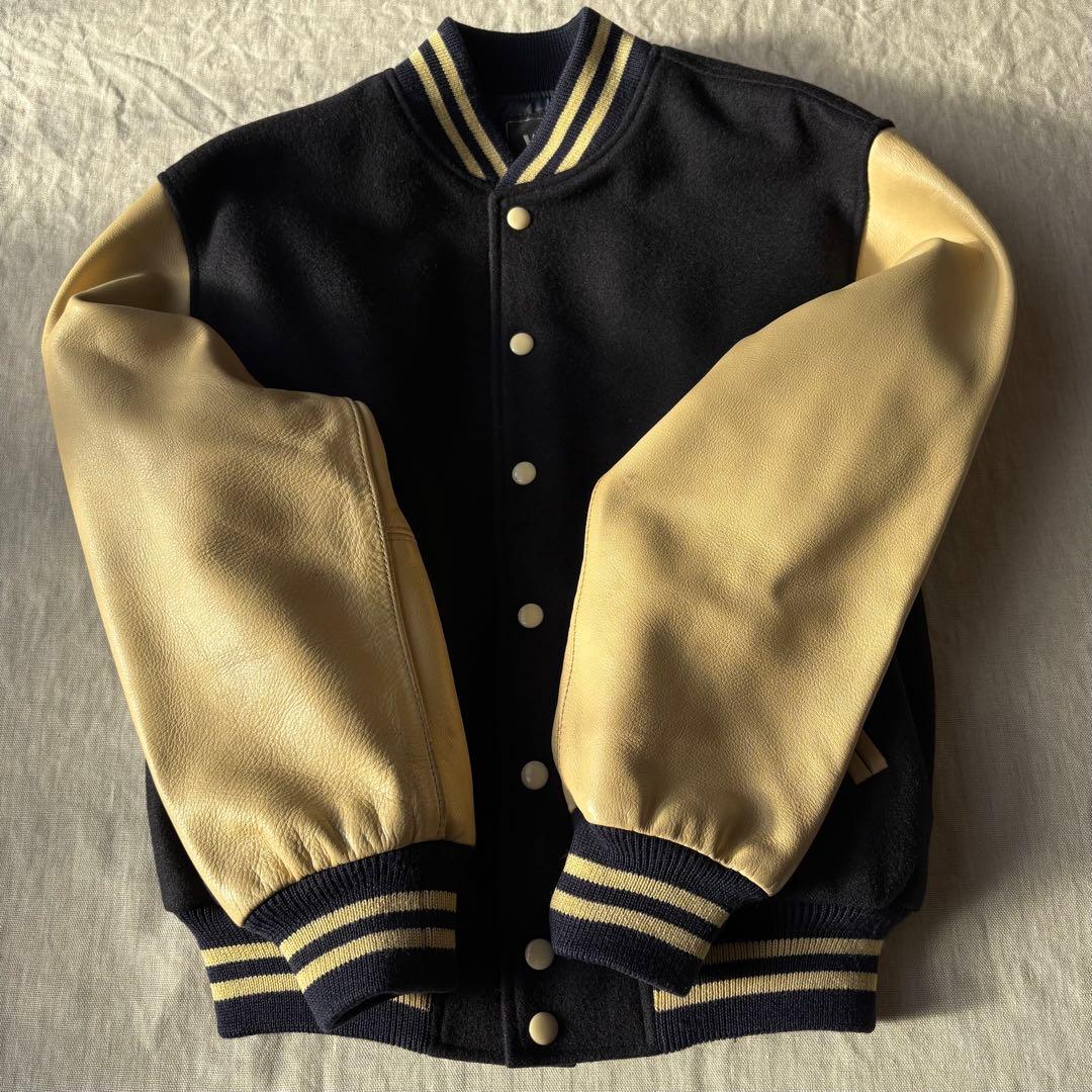 VAN JACKET ヴァンジャケット バックロゴ スタジャン ブラック M