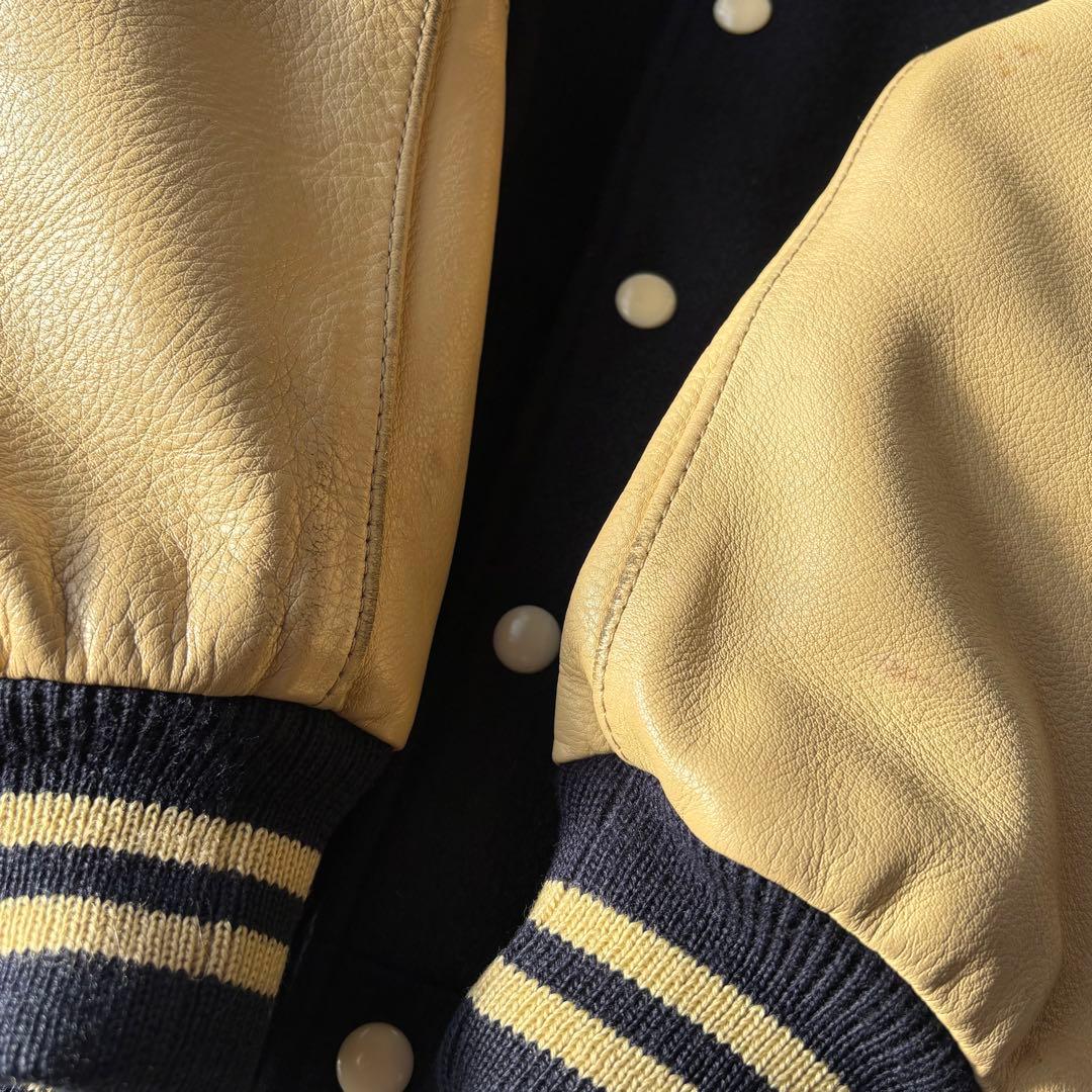 VAN JACKET ヴァンジャケット バックロゴ スタジャン ブラック M