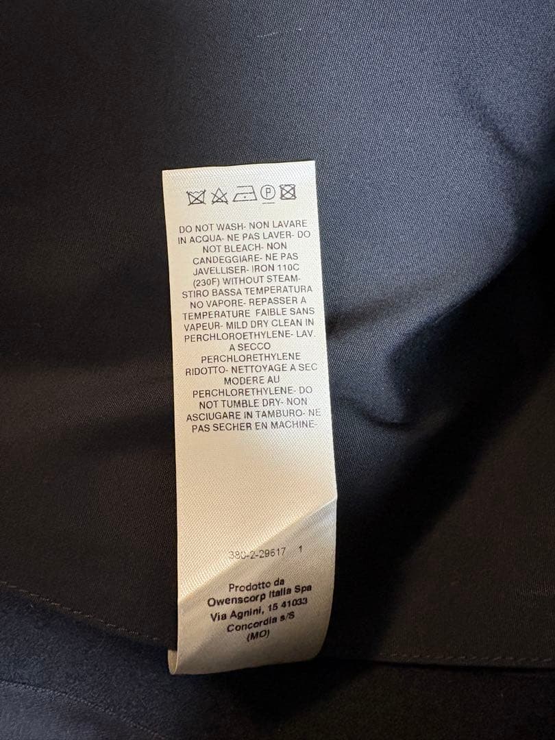 未使用☆付属品完備 アウターシャツ メルトン生地 ブラック / SIZE:50