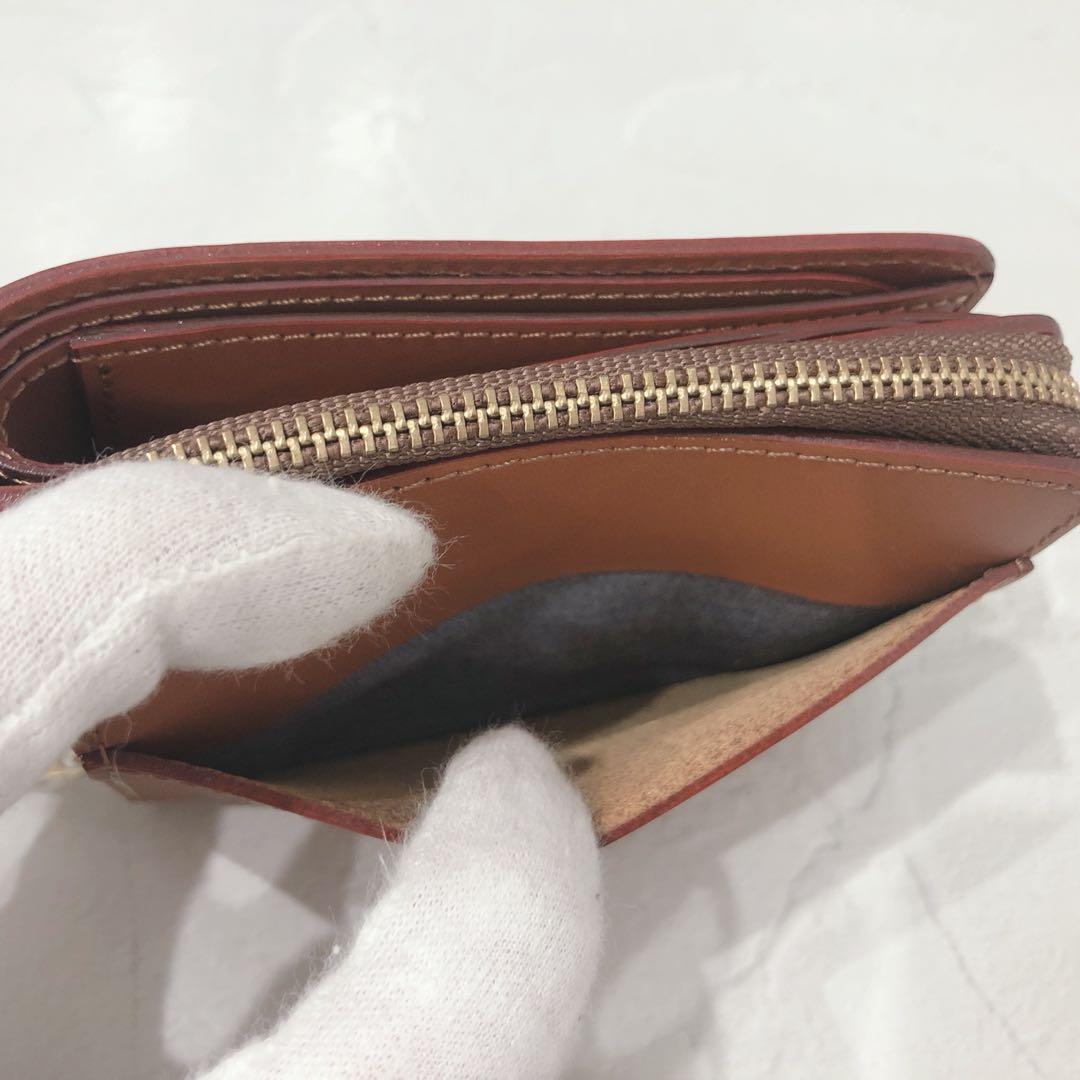 ☆美品☆ ITAGAKI 二つ折り財布 キャメル レザー シンプル メンズ