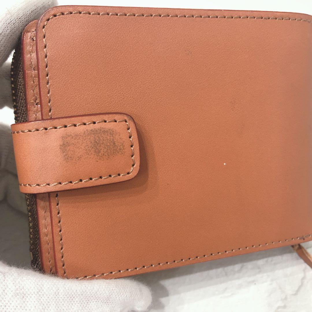 ☆美品☆ ITAGAKI 二つ折り財布 キャメル レザー シンプル メンズ
