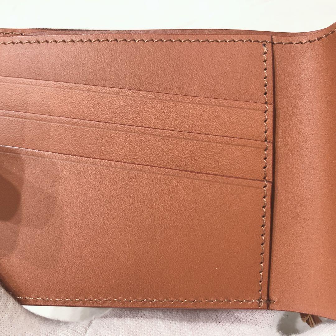 ☆美品☆ ITAGAKI 二つ折り財布 キャメル レザー シンプル メンズ