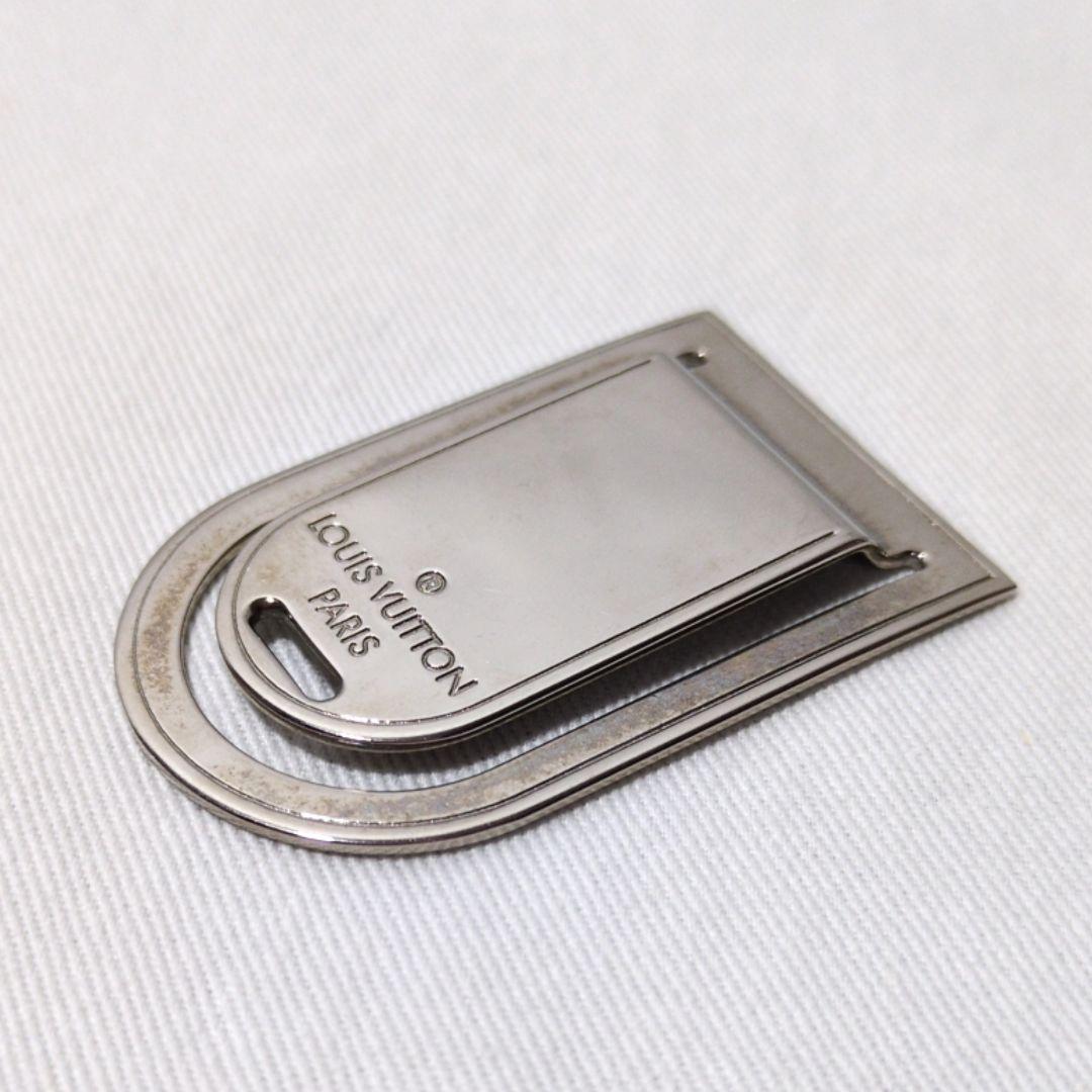 良好　ルイヴィトン　シルバー　パンス ア ビエ ポルト アドレス　マネークリップ