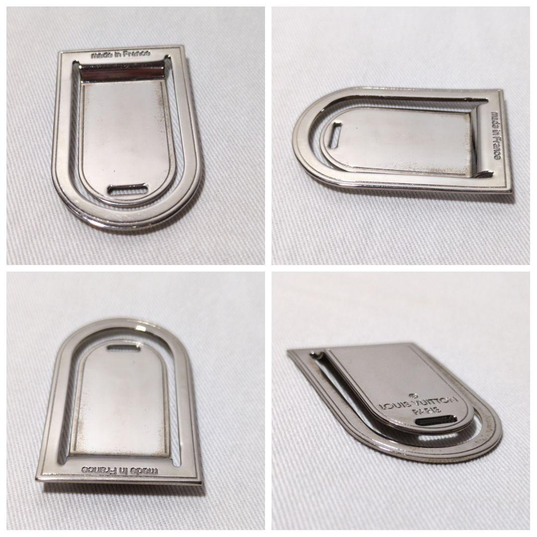 良好　ルイヴィトン　シルバー　パンス ア ビエ ポルト アドレス　マネークリップ