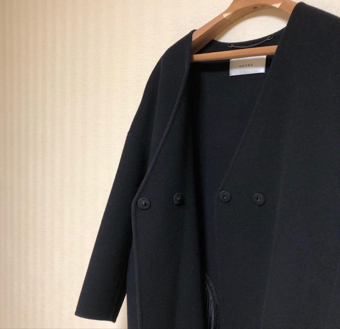 超美品　ADORE アドーア　ノーカラーコート