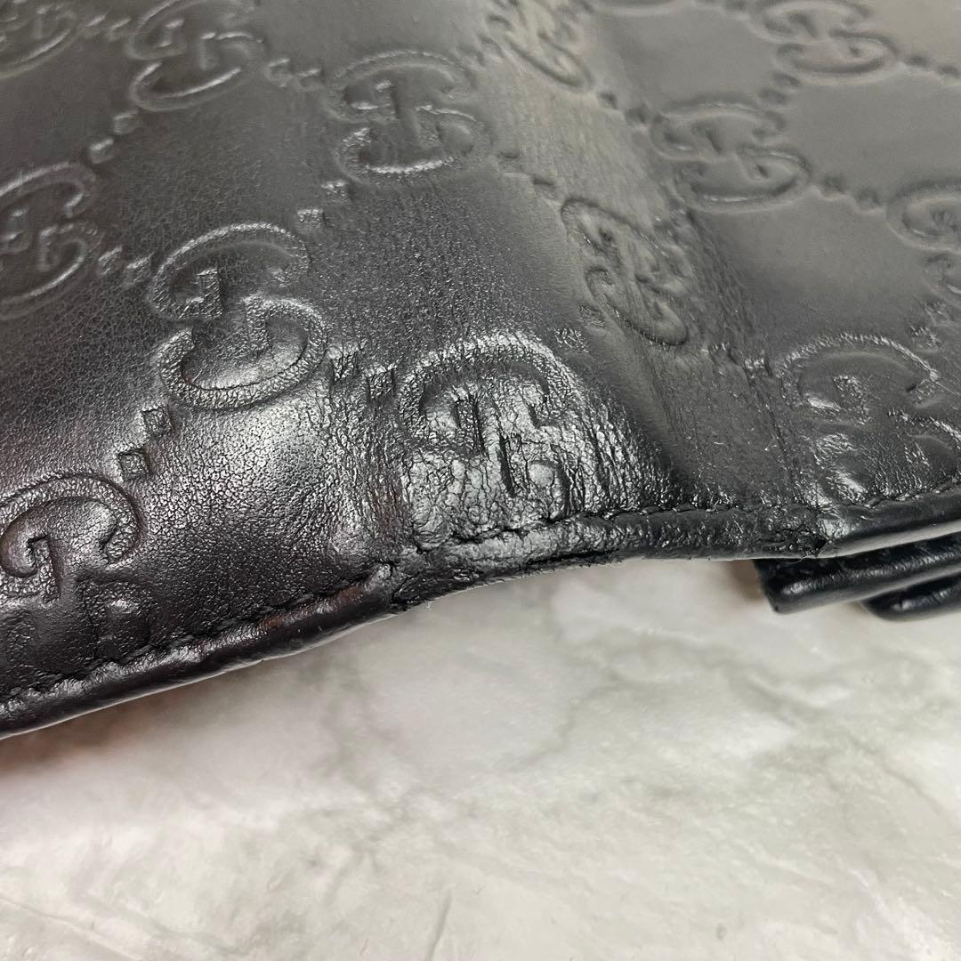 グッチ GUCCI グッチシマ 長財布 GGレザー ブラック